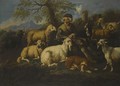A Herder Resting With His Animals In A Landscape - Johann Melchior Roos