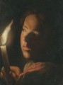 A Boy With A Candle - (after) Godfried Schalcken