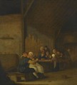 A Tavern Scene With Peasants Drinking And Smoking - Bartholomeus Molenaer