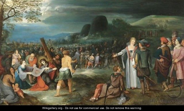 Christ And Saint Veronica On The Way To Calvary - (after) Frans II Francken