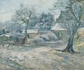 Ferme A Montfoucault, Neige - Camille Pissarro