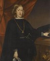 Portrait Of Charles II Of Spain, Standing In An Interior - (after) Juan Carreno De Miranda