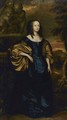 Portrait Of A Lady, Full Length, Standing Wearing A Blue Dress - (after) Dyck, Sir Anthony van