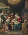 The Holy Family With The Infant Saint John The Baptist And Saints Elizabeth, Catherine Of Alexandria And Mary Magadelene - (after) Frans II Francken