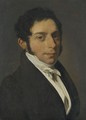 Portrait Of A Gentleman, Half Length, Wearing A Black Jacket And A White Shirt - Louis Léopold Boilly