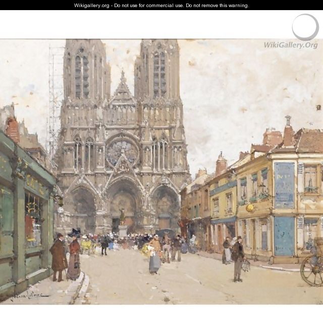 La Cathedrale De Reims - Eugene Galien-Laloue
