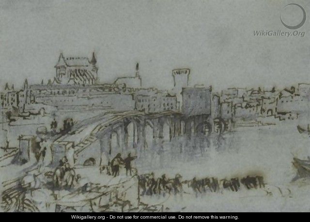 The Bridge At Vernon, From Vernonnet - Joseph Mallord William Turner