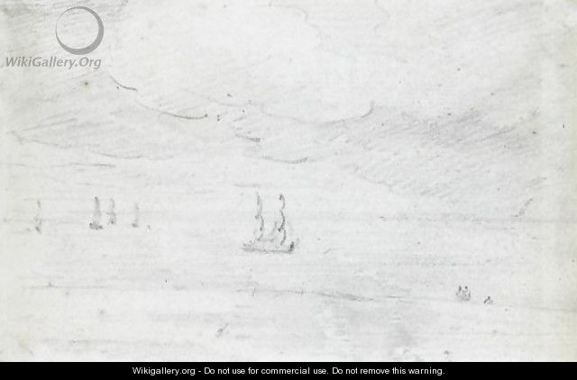 Coastal Scene With Boats - John Constable