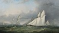 A Yacht Race On The Solent, Off Cowes - Isle Of Wight - Arthur Wellington Fowles