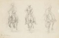 Study Of Three Men On Horseback (Possibly From The American West) - Rosa Bonheur