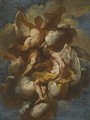 Angels Ascending On A Cloud - Giovanni Domenico Ferretti
