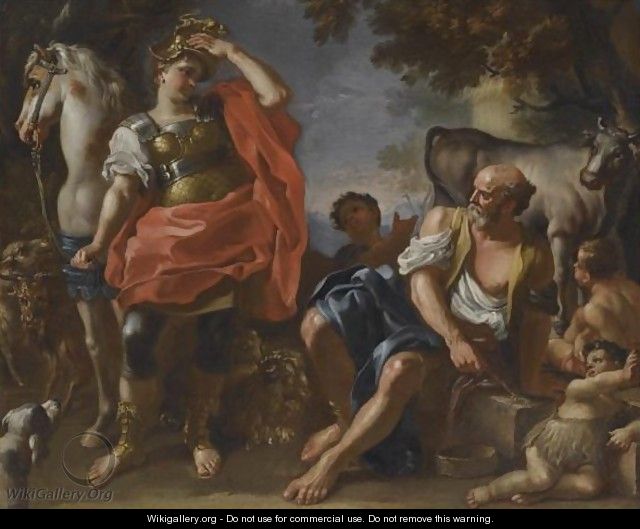 Erminia Among The Shepherds - Francesco de Mura