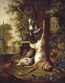 Still Life With Dead Game And An Ornate Vase - Dirk Valkenburg