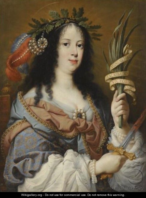 Portrait Of Vittoria Della Rovere (1622-1667), As Saint Vittoria - Mario Balassi