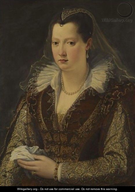 Portrait Of A Lady, Possibly Eleonora De Medici (1553-1576) - (after) Alessandro Allori