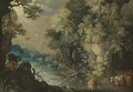 A Bosky Fluvial Landscape With Cattle Resting And Drinking - Roelandt Jacobsz Savery