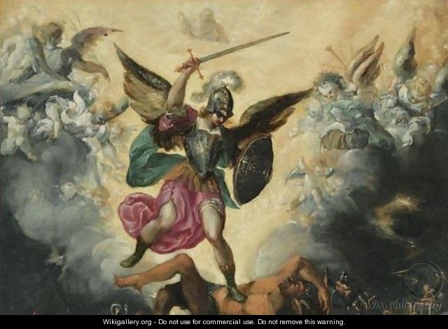 The Triumph Of Saint Michael Over The Devil - Francisco de, the Younger Herrera