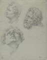Studies Of Heads After The Laocoon - Giovanni Ambrogio Figino