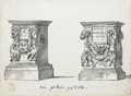 Two Roman Altars With The Epitaphs D.I.S Manibus - Jacques Louis David