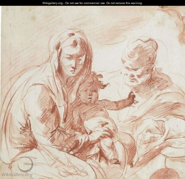 The Holy Family - Giuseppe Bernardino Bison