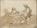 The Holy Family Seated In An Interior - (after) Harmenszoon Van Rijn Rembrandt