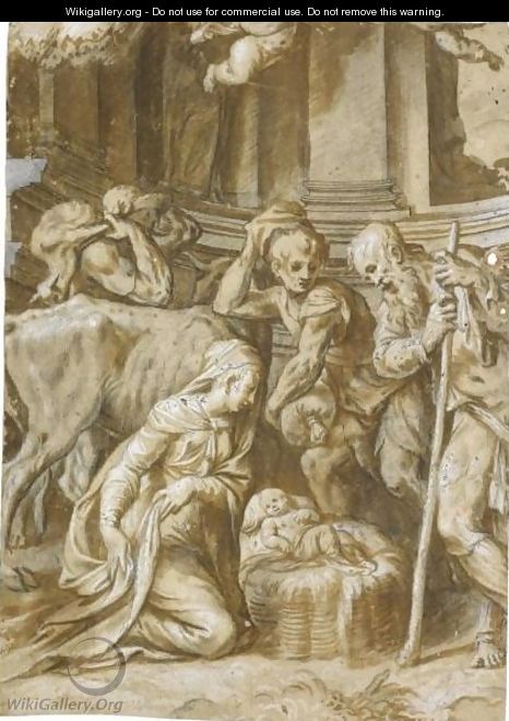 The Adoration Of The Shepherds - Paolo Farinati