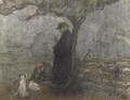 Shepherd And Dogs Under A Tree - Robert Polhill Bevan