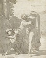 A Classical Scene A Soldier Kneeling Beside A Woman - Ubaldo Gandolfi