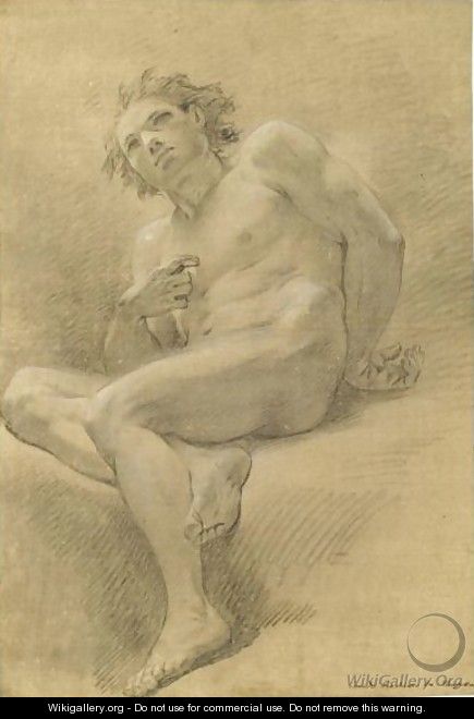 Seated Male Nude - Corrado Giaquinto