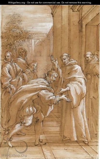 St Bernard Received Into The Abbey Of Citeaux By St Stephen Harding - Giuseppe Passeri