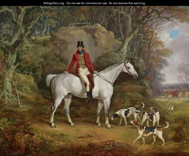Viscount Rowland Hill On His Grey Hunter With The Shropshire Hunt - Richard Jones