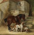 A Shooting Pony And Two Spaniels - William Joseph Shayer