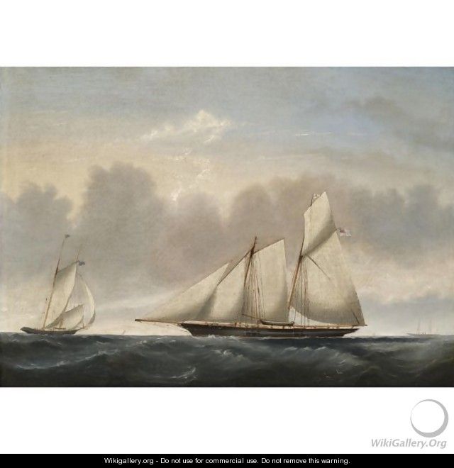 A Naval Schooner In Two Positions - Reuben Chappell