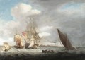 A British Man-Of-War Surrounded By Coastal Craft - Thomas Luny