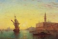 View Of The Doge's Palace, Venice - Charles Clement Calderon