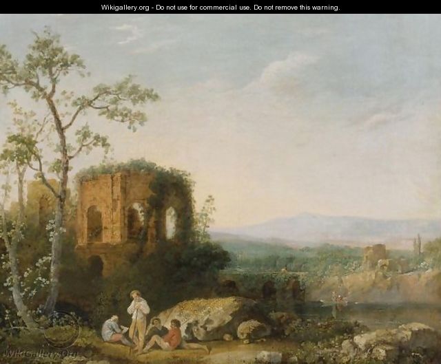 Italianate Landscape, Said To Be A View Of The Temple Of Venus At Baiae - (after) Richard Wilson