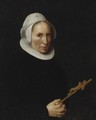Portrait Of A Lady Holding A Crucifix - Willem Willemsz. van der Vliet