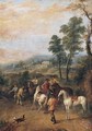A View Of A Country Estate With Elegant Horseman In The Foreground - (after) Jan Peeter Verdussen