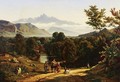 Travelers In A Valley - Johann Jakob Biedermann
