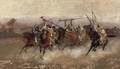 Arab Horsemen In Gallop - Enrico Coleman