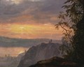 Landscape In Evening Light - Johan Christian Clausen Dahl