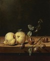 Quinces And Medlars On A Table Ledge - Jan Jansz. Van De Velde