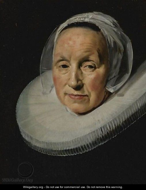 Portrait Of A Woman In A White Ruff - (after) Frans Hals
