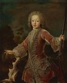 Portrait Of A Young Boy In A Hunting Jacket Holding A Musket - Pierre Gobert