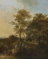 Rocky Landscape With A Cavalry Skirmish - Frederick De Moucheron