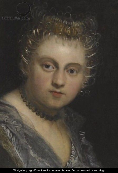Portrait Of A Young Lady, Head And Shoulders - Jacopo d