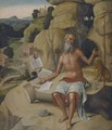 Saint Jerome, Seated On A Rock Before An Extensive Landscape - (after) Marco Palmezzano
