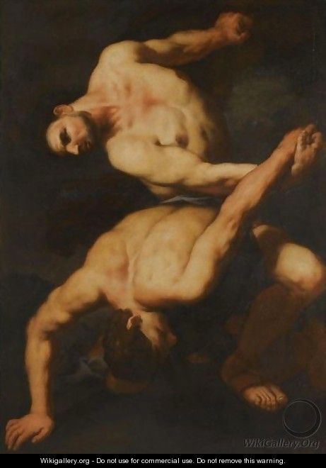 Hercules And Cacus - Antonio Zanchi