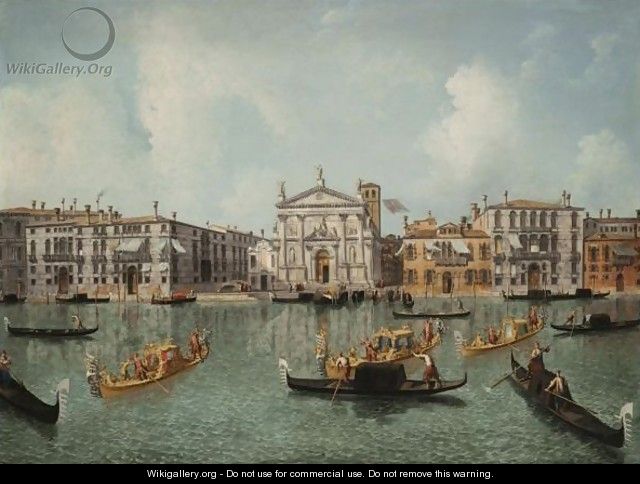 Venice, The Grand Canal With A View Of The Church Of San Stae - Jacob More