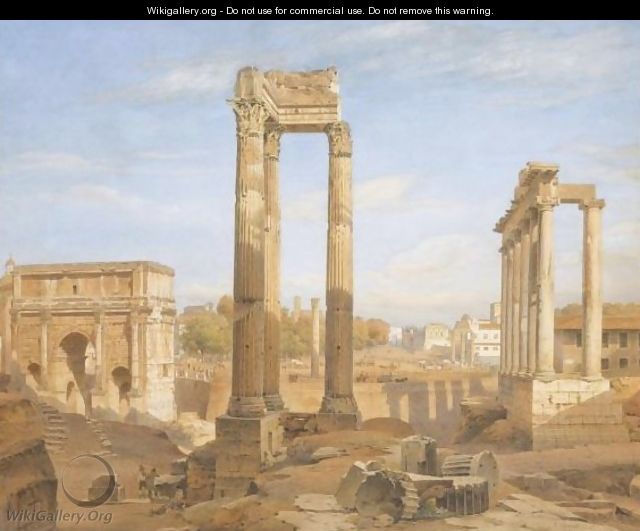 View Of The Roman Forum - Hermann David Salomon Corrodi